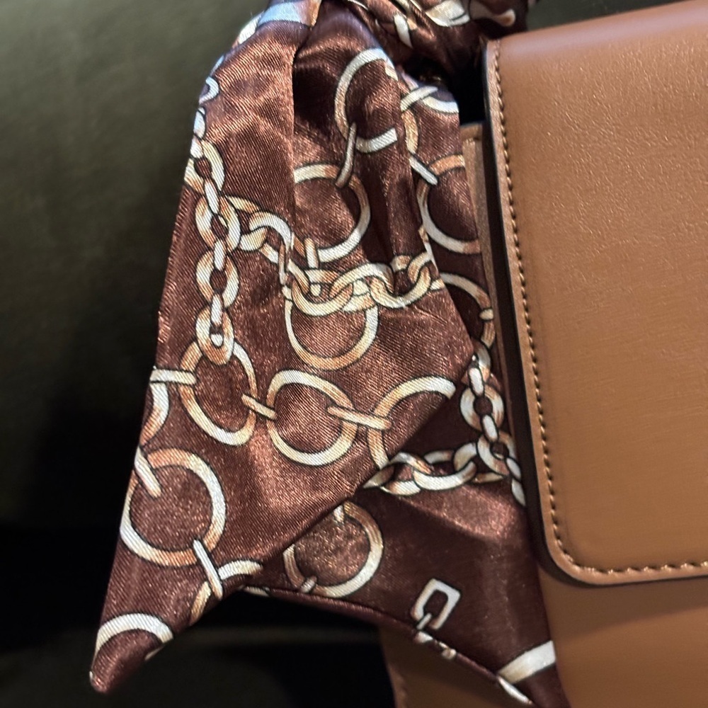 Nicole Miller Brown Vegan Leather Shoulder bag - Picture 2 of 9